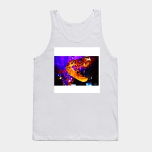 golden dinosaur tyrannosaurus rex in museum photography fossil Tank Top